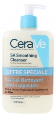 CeraVe SA Gel Nettoyant Anti-Rugosit&eacute;s Lot 2 x 473 ML