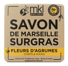 MKL Green Nature Savon de Marseille Surgras Fleurs d'Agrumes 100 Grammes