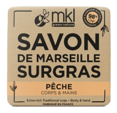 MKL Green Nature Savon de Marseille Surgras P&ecirc;che 100 Grammes
