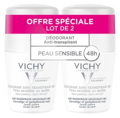 Vichy D&eacute;odorant Duo Billes Peaux Sensibles 2 x 50 ml