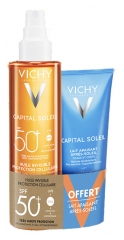 Vichy Capital Soleil Huile Invisible Protection Cellulaire SPF50+ 200 ML + Lait Apaisant Apr&egrave;s-Soleil 100 ML OFFERT