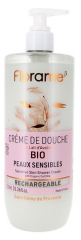Florame Gel Douche Lait d'Avoine pour Peaux Sensibles Rechargeable Bio 750 ML