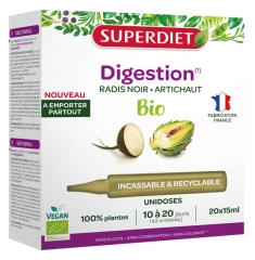 Superdiet Radis Noir Artichaut Bio - 20 Unidoses de 15 ml