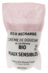 Florame Cr&egrave;me de Douche Lait d'Avoine pour Peaux Sensibles Rechargeable Bio &Eacute;co Recharge 700 ML