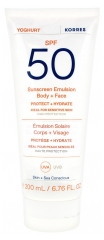Korres Yoghurt &Eacute;mulsion Solaire Corps et Visage SPF50 Peaux Sensibles 200 ml