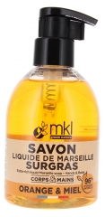 MKL Green Nature Savon Liquide Marseille Surgras Orange Miel 300 ML