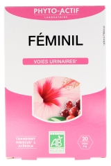 Phyto-Actif F&eacute;minil Voies Urinaires Bio 20 Sticks