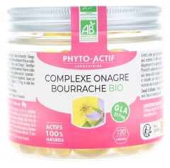 Phyto-Actif Complexe Onagre Bourrache GLA 217 mg Bio 120 Capsules
