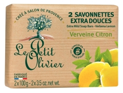 Le Petit Olivier Savon Solides Extra Doux Verveine Citron 2 x 100 g