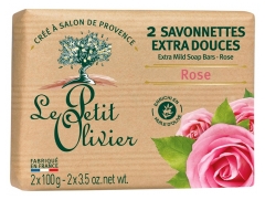 Le Petit Olivier Savon Solide Extra Doux Rose 2 x 100 g