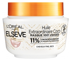 L'Or&eacute;al Paris Elseve Masque Huile Extraordinaire Coco Cheveux Secs et Fins 310 ml