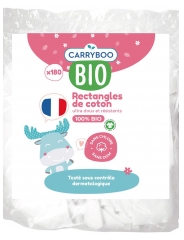 Carryboo Rectangles de Coton 100% Bio - Paquet de 180