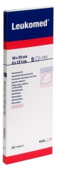Essity Leukomed T Plus 5 Pansements Absorbants Transparents St&eacute;riles 10 x 35 cm