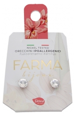Pharma Bijoux Boucles d'Oreilles Hypoallerg&eacute;niques Rivolo Crystal de 6,2 MM