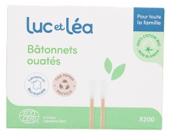 Luc et L&eacute;a B&acirc;tonnets Ouat&eacute;s 200 Cotons-Tiges
