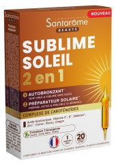Santarome Compl&eacute;ment Alimentaire Solaire - Autobronzant & Pr&eacute;parateur Solaire - 20 Ampoules