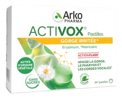 Arkopharma Activox Ar&ocirc;me Menthe Eucalyptus Sans Sucres 24 Pastilles