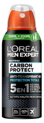 L'Or&eacute;al Paris Men Expert Carbon Protect D&eacute;odorant Anti-Transpirant 48 Heures Spray 5 en 1 100 ML