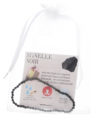 Natura Square Bracelet &agrave; Facettes de Spinelle Noir 