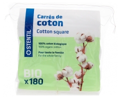 Stentil Carr&eacute;s de Coton Bio 180 Unit&eacute;s