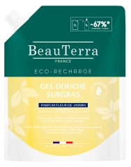 BeauTerra Gel Douche Surgras Fleur Jasmin &Eacute;co-Recharge 1 Litre