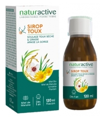 Naturactive Sirop Toux S&egrave;che et Grasse Apaise la Gorge 120 ml