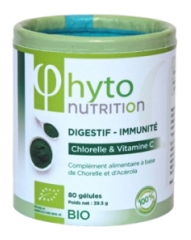Flamant Vert Phyto Nutrition Digestif et Immunit&eacute; Compl&eacute;ment Alimentaire 80 G&eacute;lules