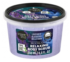 Organic Shop Moonlight Gommage Corps Relaxant Lavande Myrtille Melatonine 250 ml