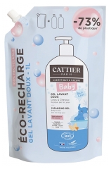 Cattier Baby Gel Lavant Doux B&eacute;b&eacute; Bio &Eacute;co-Recharge 1 L