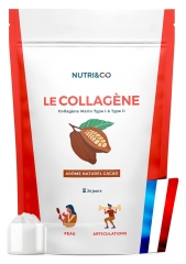 Nutri&Co Collag&egrave;ne Marin Type 1 et 2 Peau & Articulations Saveur Cacao 240 g