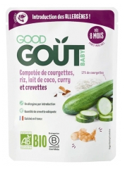 Good Go&ucirc;t Compot&eacute;e de Courgettes, Riz, Curry , Crevettes et Lait de Coco D&egrave;s 8 Mois Bio 190 g