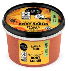 Organic Shop Body Scrub Gommage R&eacute;novateur Corps &agrave; la Papaye 250 ML