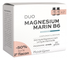 Phytalessence Magn&eacute;sium Marin B6 Lot de 2 x 60 Unit&eacute;s
