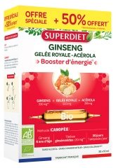 Superdiet Ginseng Gel&eacute;e Royale Ac&eacute;rola Bio 20 Ampoules + 10 Ampoules Offertes