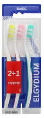 Elgydium Pierre Fabre Oral Care - Brosse &agrave; Dent Basic Souple - Offre Sp&eacute;ciale Trio