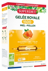 Superdiet Gel&eacute;e Royale 1500 Miel Pollen Bio 20 Unit&eacute;s