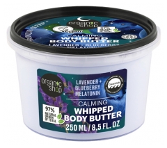 Organic Shop Calming Beurre Corps Apaisant Lavande Myrtille Melatonine 250 ml