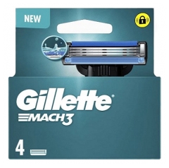 Gillette Mach3 4 Lames de Rasoir 