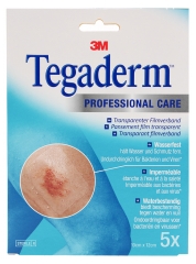 3M Tegaderm Pansement Film Transparent 10 cm x 12 cm 5 Pansements