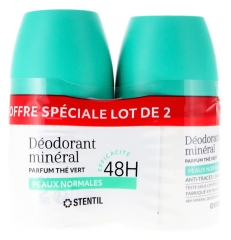 Stentil D&eacute;odorant Min&eacute;ral Peaux Normales 48H Roll-On 2 x 50 ml
