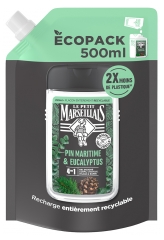 Le Petit Marseillais Gel Douche Rafra&icirc;chissant 4 en 1 Pin Maritime et Eucalyptus &Eacute;co Recharge 500 ML