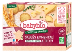 Babybio Sabl&eacute;s Thym & Emmental de 15 Mois &agrave; 3 Ans Bio 16 Sabl&eacute;s