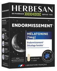 Herbesan Endormissement M&eacute;latonine 1 mg 30 Unit&eacute;s