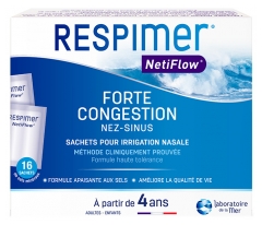Laboratoire de la Mer Respimer Netiflow&reg; - Recharges 16 Sachets Pour Irrigation Nasale