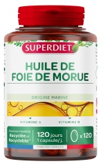 Superdiet Huile de Foie de Morue 120 Unit&eacute;s
