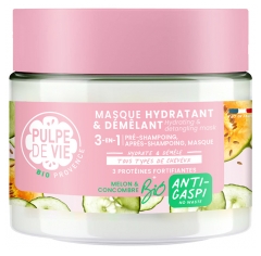 Pulpe de Vie Masque Capillaire Melon Hydratant et D&eacute;m&ecirc;lant 3en1 Bio 300 ml