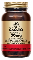 Solgar Coq 10 30 mg Unit&eacute;s V&eacute;g&eacute;tales