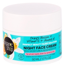 Organic Shop Cr&egrave;me de Nuit Hydratation &agrave; la Fleur d'Oranger