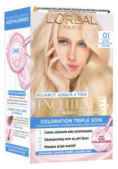 L'Or&eacute;al Paris Excellence Pure Blonde Coloration Triple Soin Acide Hyaluronique 192 ml
