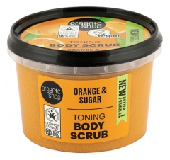 Organic Shop Body Scrub Gommage Tonifiant Corps &agrave; l'Huile d'Orange 250 ML